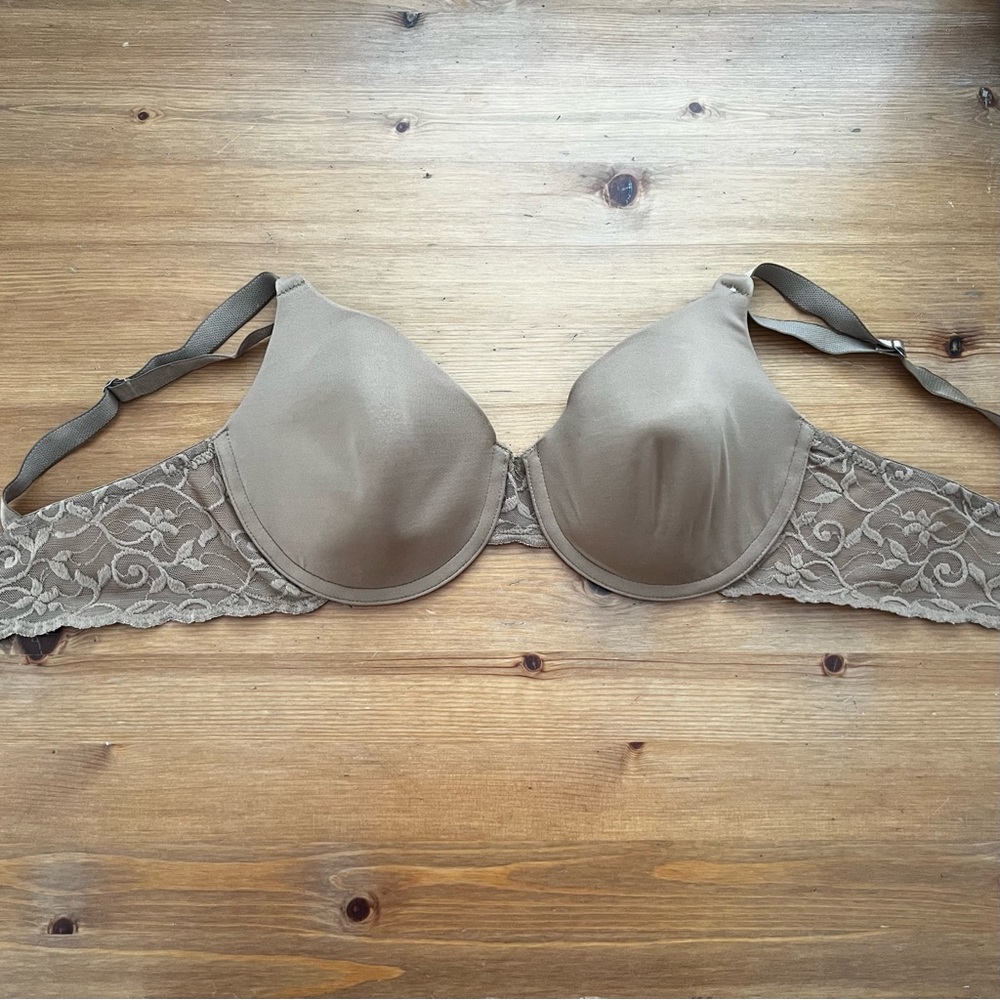 Wacoal Bra 34D Tan Taupe Lace Underwire Lined‎ Adjustable Straps Back Closure - Picture 3 of 10